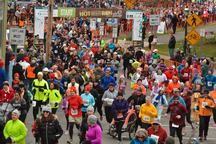 Safe Passage’s 20th Hot Chocolate Run in Northampton on Sunday is expected to draw some 5,000 people. 