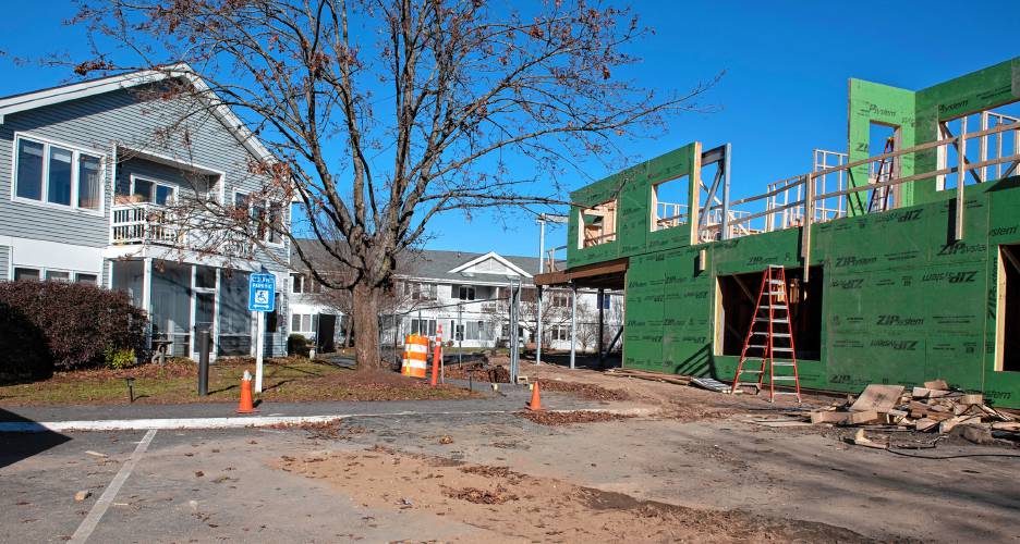 An addition in the construction phase at Applewood Indepedent Living community in Amherst, which will include nine new apartments and a meeting space.