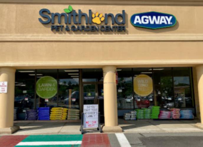 Smithland Pet & Garden Center is closing all 13 of its locations, including this store in the Big Y Plaza on North King Street in Northampton.