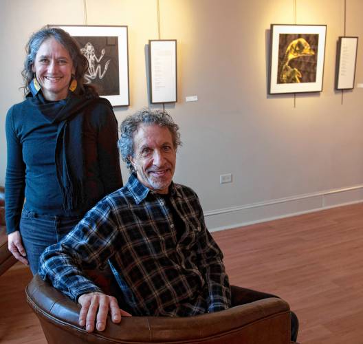 Naila Moreira and Stephen Petergorsky have combined poetry and photography, respectively, in “Clearstories” at R. Michelson Galleries. The exhibit matches images of specially treated animal specimens with poems that look at the threats animals face — as well as their beauty.